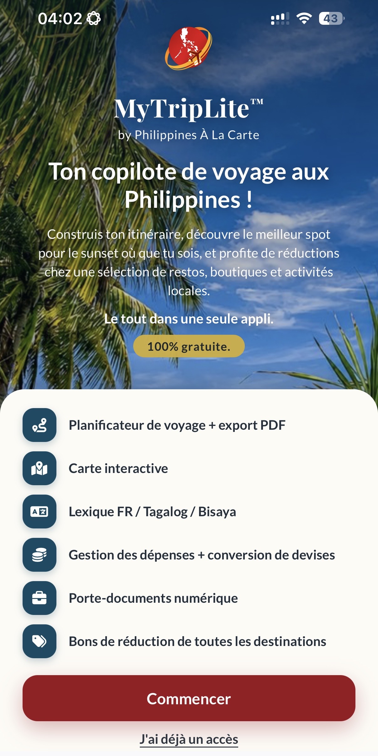 Présentation de l’application MyTripLite